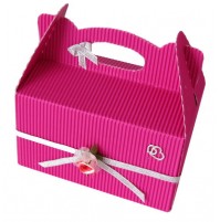 Poročna škatla za pecivo - pink